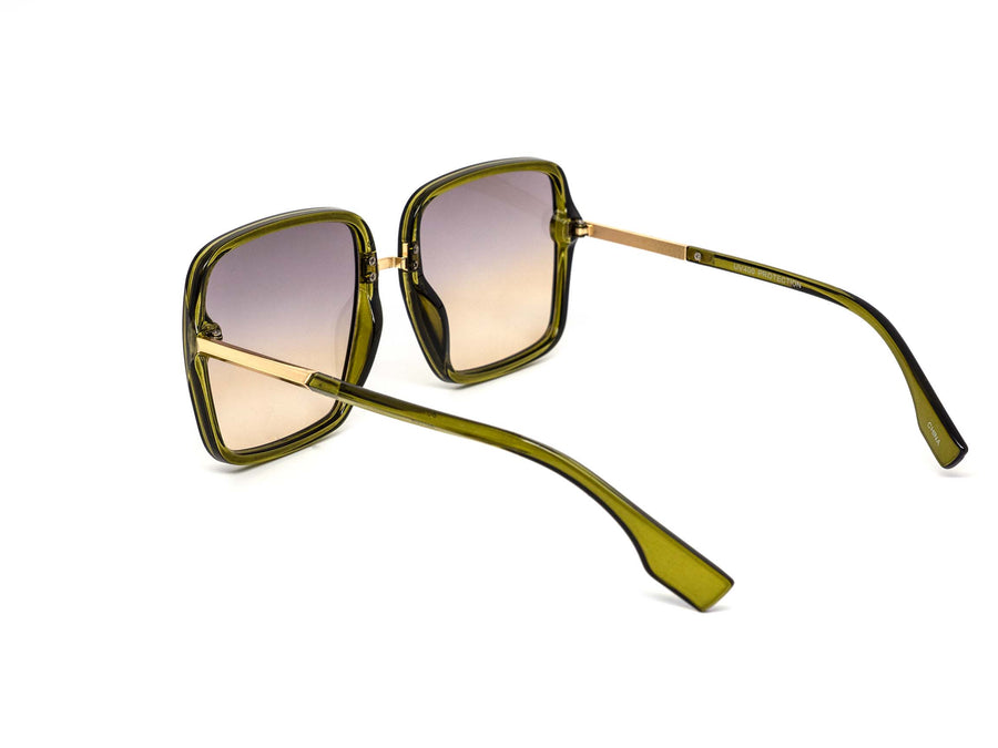 12 Pack: Minimal Oversized Square Gold Bar Wholesale Sunglasses