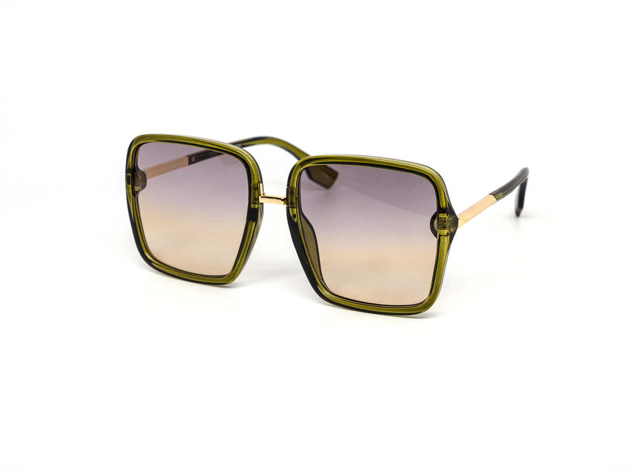 12 Pack: Minimal Oversized Square Gold Bar Wholesale Sunglasses