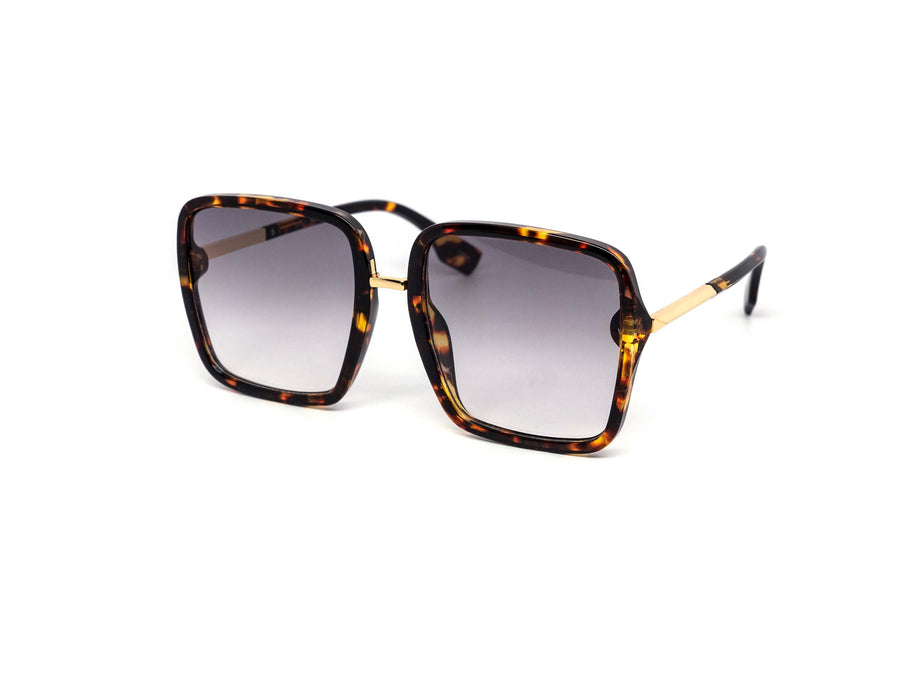 12 Pack: Minimal Oversized Square Gold Bar Wholesale Sunglasses