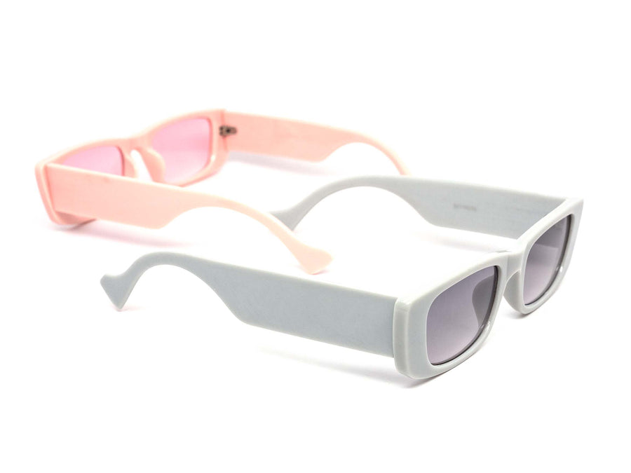 12 Pack: Pastel Remix Squared Slick Nicky Fashion Wholesale Sunglasses