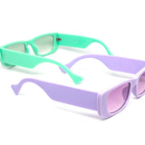 12 Pack: Pastel Remix Squared Slick Nicky Fashion Wholesale Sunglasses