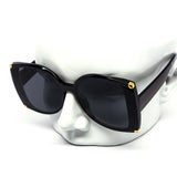12 Pack: Oversized Half-chunk Minimal Gold Accent Wholesale Sunglasses