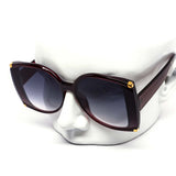 12 Pack: Oversized Half-chunk Minimal Gold Accent Wholesale Sunglasses