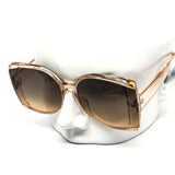 12 Pack: Oversized Half-chunk Minimal Gold Accent Wholesale Sunglasses