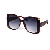 12 Pack: Oversized Half-chunk Minimal Gold Accent Wholesale Sunglasses