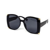 12 Pack: Oversized Half-chunk Minimal Gold Accent Wholesale Sunglasses