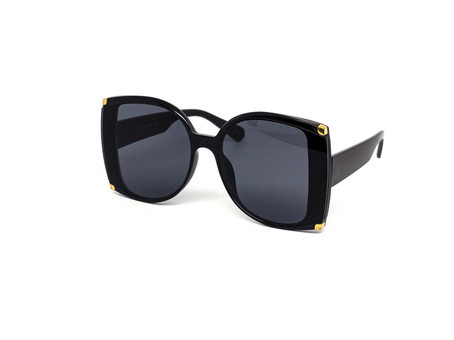 12 Pack: Oversized Half-chunk Minimal Gold Accent Wholesale Sunglasses