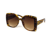 12 Pack: Oversized Half-chunk Minimal Gold Accent Wholesale Sunglasses
