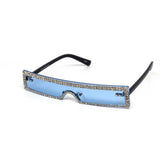 12 Pack: High Fashion Rhinestone Slim Color Wholesale Sunglasses