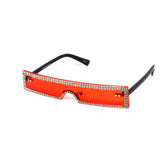 12 Pack: High Fashion Rhinestone Slim Color Wholesale Sunglasses