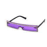 12 Pack: High Fashion Rhinestone Slim Color Wholesale Sunglasses