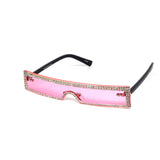 12 Pack: High Fashion Rhinestone Slim Color Wholesale Sunglasses