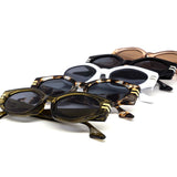 12 Pack: Super Retro Skinny Chunky Gold Accent Wholesale Sunglasses