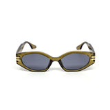 12 Pack: Super Retro Skinny Chunky Gold Accent Wholesale Sunglasses