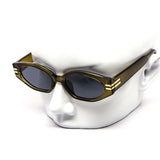 12 Pack: Super Retro Skinny Chunky Gold Accent Wholesale Sunglasses