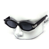 12 Pack: Super Retro Skinny Chunky Gold Accent Wholesale Sunglasses