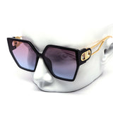 12 Pack: Oversized Luxury Hexagon Gradient Wholesale Sunglasses