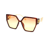 12 Pack: Oversized Luxury Hexagon Gradient Wholesale Sunglasses