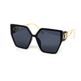 12 Pack: Oversized Luxury Hexagon Gradient Wholesale Sunglasses