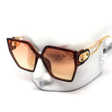 12 Pack: Oversized Luxury Hexagon Gradient Wholesale Sunglasses