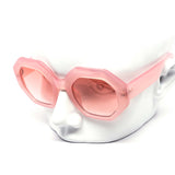 12 Pack: Chunky Jackie Hexagon 60s Color Gradient Wholesale Sunglasses