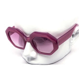 12 Pack: Chunky Jackie Hexagon 60s Color Gradient Wholesale Sunglasses