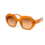 12 Pack: Chunky Jackie Hexagon 60s Color Gradient Wholesale Sunglasses