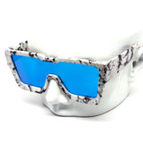 12 Pack: Chunky Matter Marble Stone Flat-top Mirror Wholesale Sunglasses