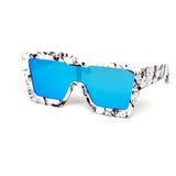 12 Pack: Chunky Matter Marble Stone Flat-top Mirror Wholesale Sunglasses