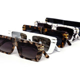 12 Pack: Super Retro Flat Chunky Gold Accent Wholesale Sunglasses