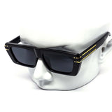 12 Pack: Super Retro Flat Chunky Gold Accent Wholesale Sunglasses
