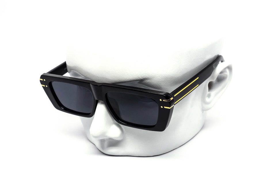 12 Pack: Super Retro Flat Chunky Gold Accent Wholesale Sunglasses