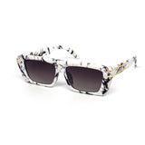12 Pack: Super Retro Flat Chunky Gold Accent Wholesale Sunglasses