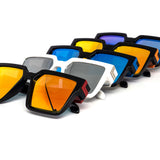 12 Pack: Oversized Beverly Square Concave Mirror Wholesale Sunglasses