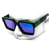 12 Pack: Oversized Beverly Square Concave Mirror Wholesale Sunglasses