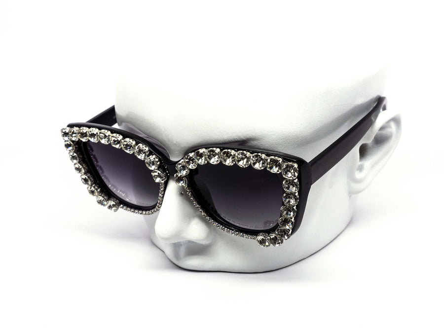12 Pack: Rhinestone Kitty Drip Gradient Wholesale Sunglasses