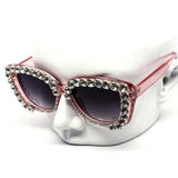 12 Pack: Rhinestone Kitty Drip Gradient Wholesale Sunglasses