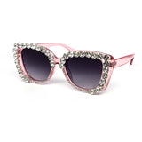 12 Pack: Rhinestone Kitty Drip Gradient Wholesale Sunglasses