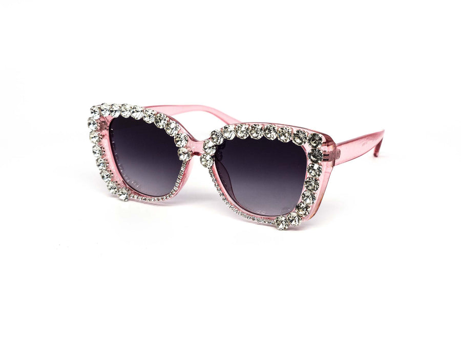 12 Pack: Rhinestone Kitty Drip Gradient Wholesale Sunglasses