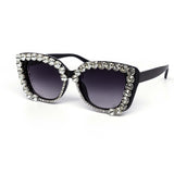 12 Pack: Rhinestone Kitty Drip Gradient Wholesale Sunglasses