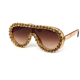 12 Pack: Rhinestone Aviator Drip Gradient Wholesale Sunglasses