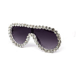 12 Pack: Rhinestone Aviator Drip Gradient Wholesale Sunglasses