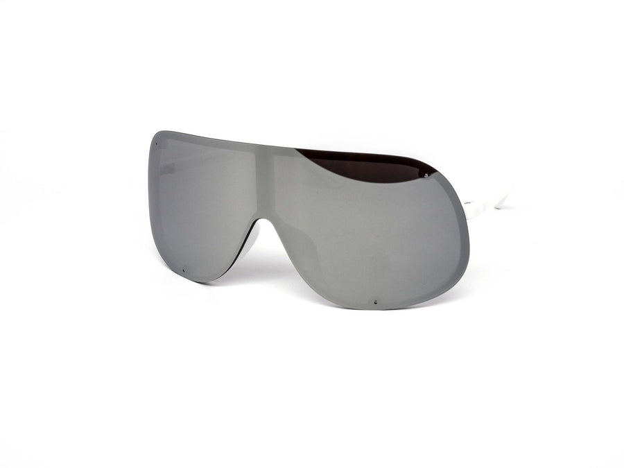 12 Pack: Oversized Rimless Contour Shield Wrapper Mirror Wholesale Sunglasses