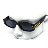 12 Pack: Future Retro Flat Chunky Gold Accent Wholesale Sunglasses