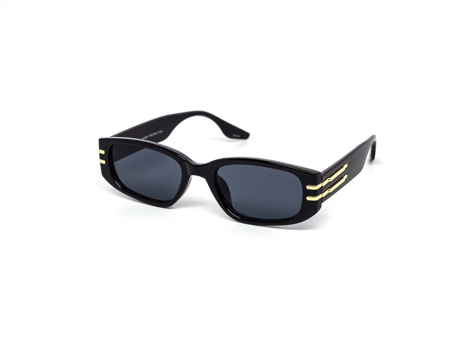 12 Pack: Future Retro Flat Chunky Gold Accent Wholesale Sunglasses
