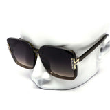 12 Pack: Oversized Posh Rimless T Rhinestone Gradient Wholesale Sunglasses