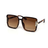 12 Pack: Oversized Posh Rimless T Rhinestone Gradient Wholesale Sunglasses