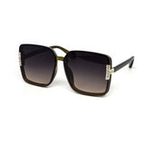 12 Pack: Oversized Posh Rimless T Rhinestone Gradient Wholesale Sunglasses