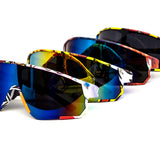 12 Pack: Anime Sports Shield Burnt Mirror Wholesale Sunglasses