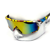 12 Pack: Anime Sports Shield Burnt Mirror Wholesale Sunglasses